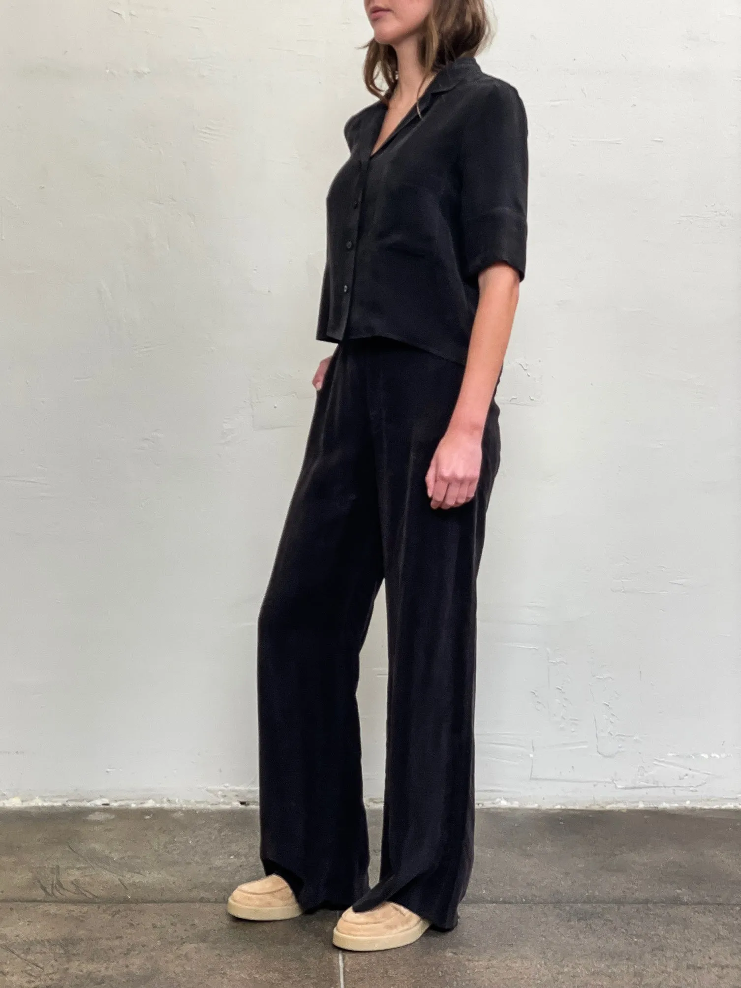 Hepburn Pant in Cupro - Black