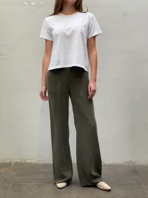 Hepburn Pant in Cupro - Military