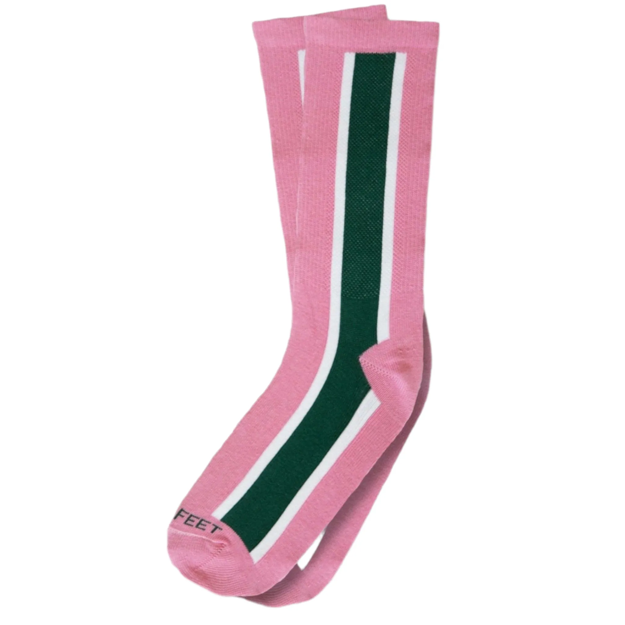 Hippy Feet Vertical Stripes Crew Socks