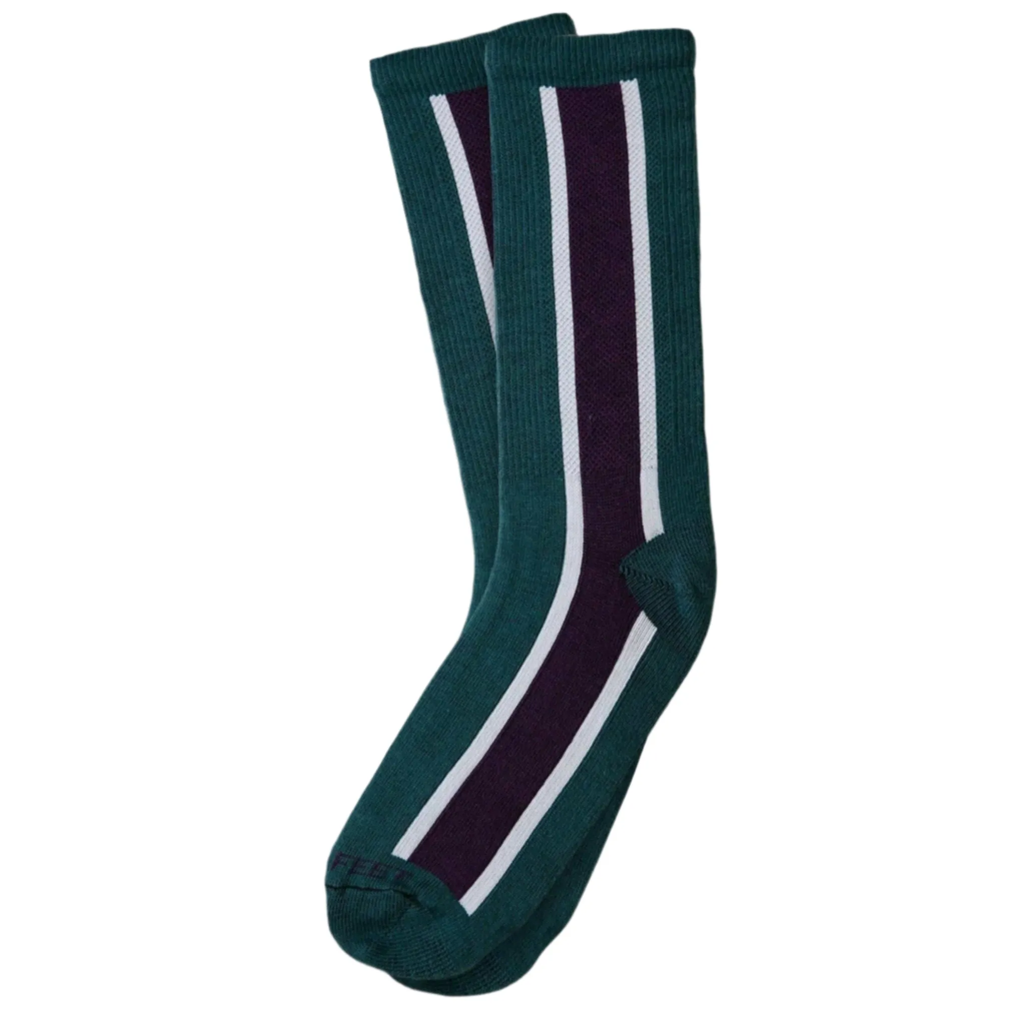 Hippy Feet Vertical Stripes Crew Socks
