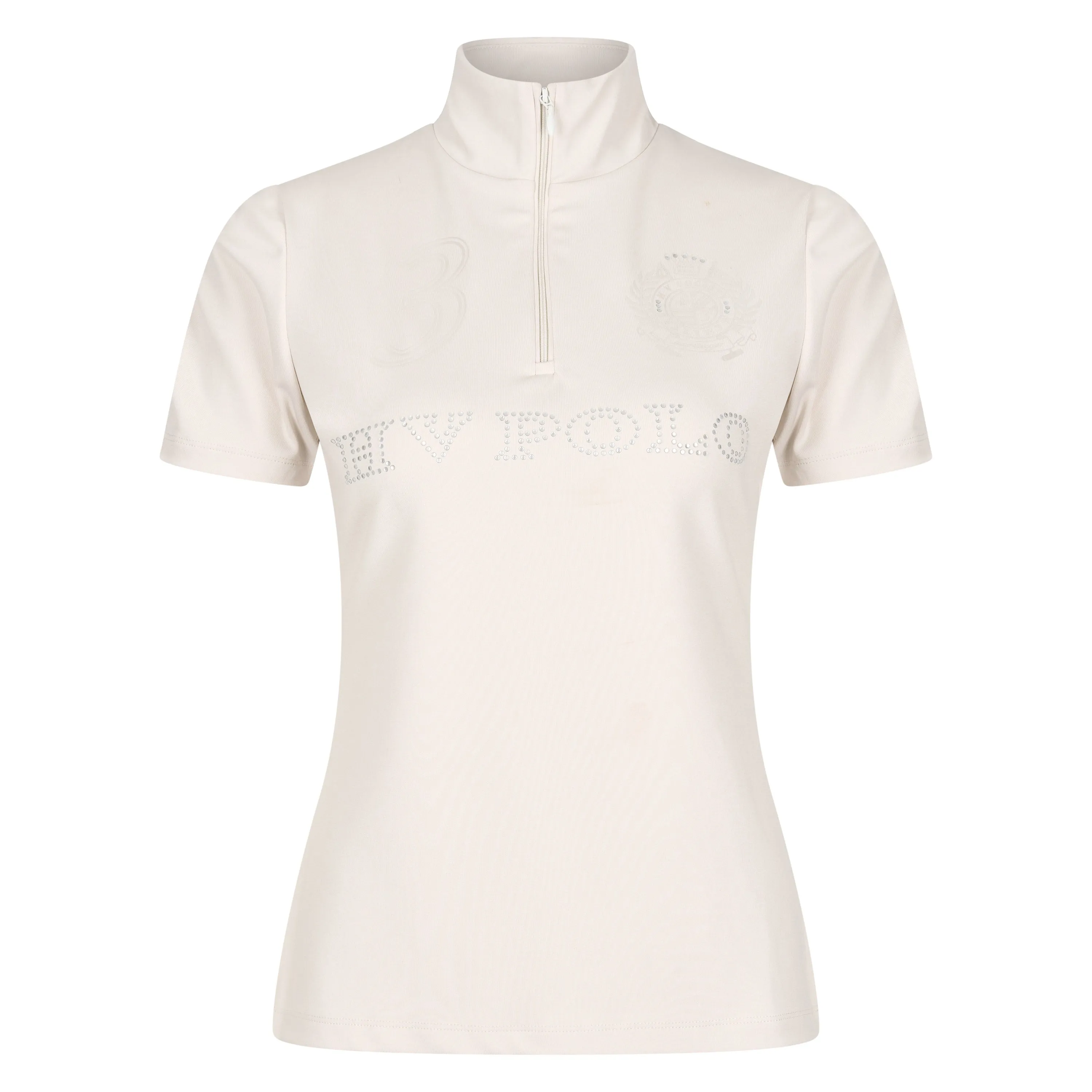 HV Polo Polo Top Favouritas Platinum, snygg ridtopp med Rhinestones logga
