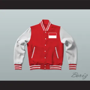 Indonesia Varsity Letterman Jacket-Style Sweatshirt