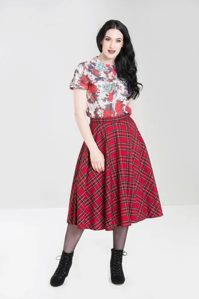 Irvine 50's Skirt - Red Plaid -