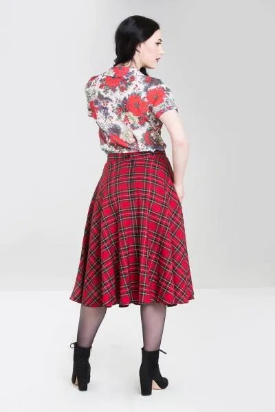 Irvine 50's Skirt - Red Plaid -