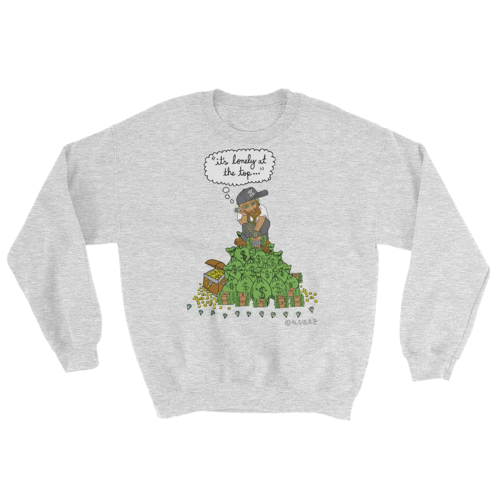 It's Lonely at the Top - Crewneck Sweatshirt - Grey