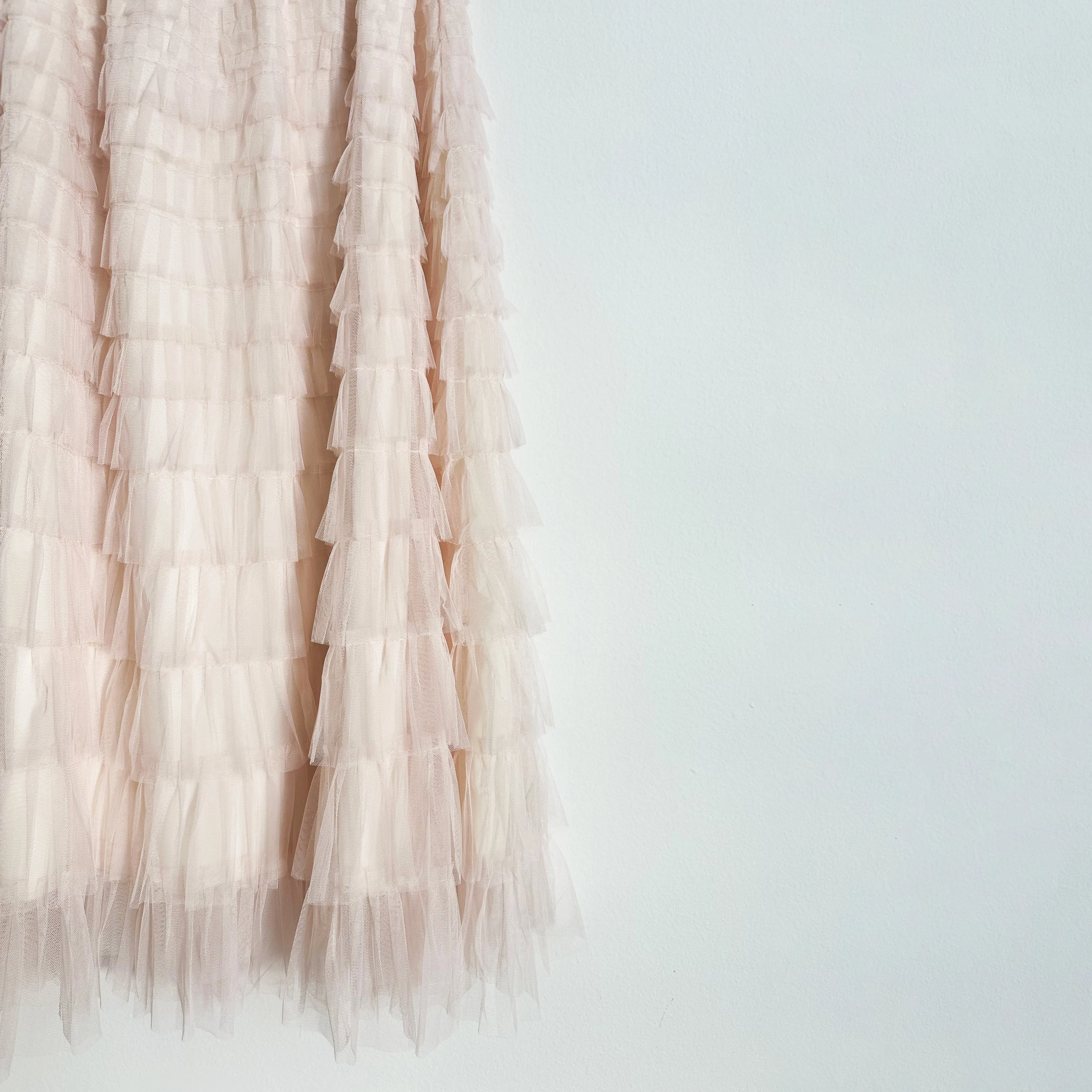 Ivory Tulle Ruffle Skirt
