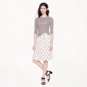 J. Crew Collection Soft Pink Skirt Animal Print Size: 6