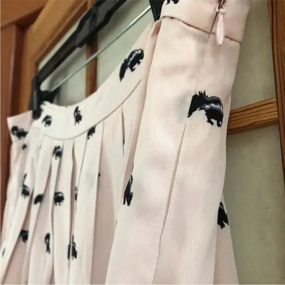 J. Crew Collection Soft Pink Skirt Animal Print Size: 6