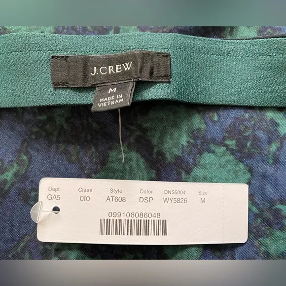 J. Crew Pull on Slip Skirt in Black Watch Tartan  Dark Spruce Size Medium
