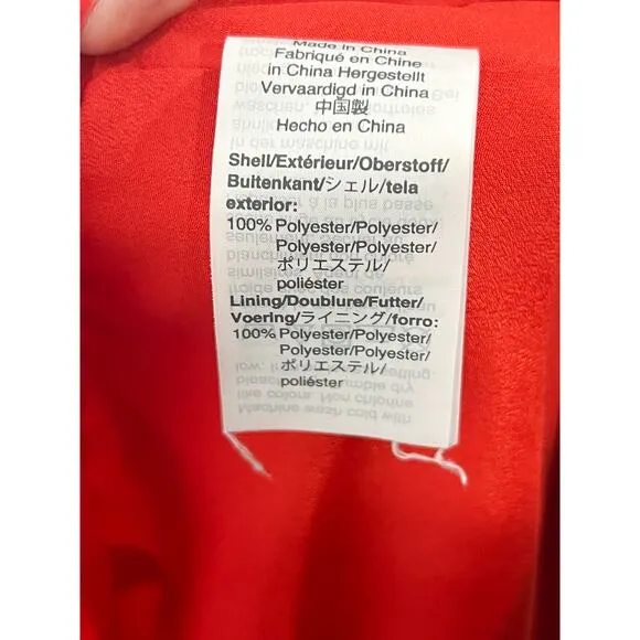 J. Crew Red Midi Pleated Skirt 0 Holiday Festive Valentines Date Night Chiffon