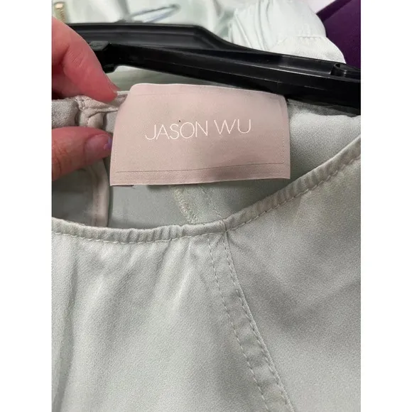 Jason Wu Mint Green Silk Sheath‎ Dress Size 4 with Cargo Pockets