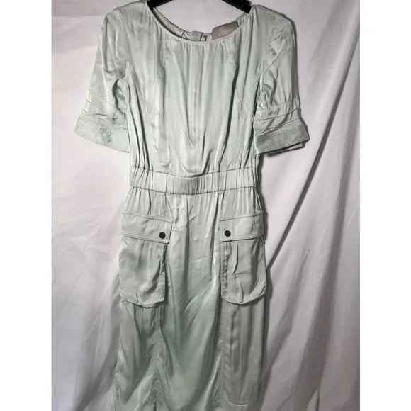Jason Wu Mint Green Silk Sheath‎ Dress Size 4 with Cargo Pockets
