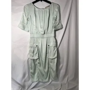 Jason Wu Mint Green Silk Sheath‎ Dress Size 4 with Cargo Pockets