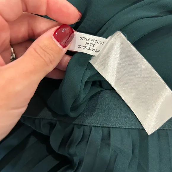 J.Crew Gwyneth Pleated Slip Skirt in Emerald Green