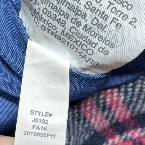 J.Crew Mercantile Wool Blend Tartan Plaid Navy Blue Ruffle Mini Skirt Size 0