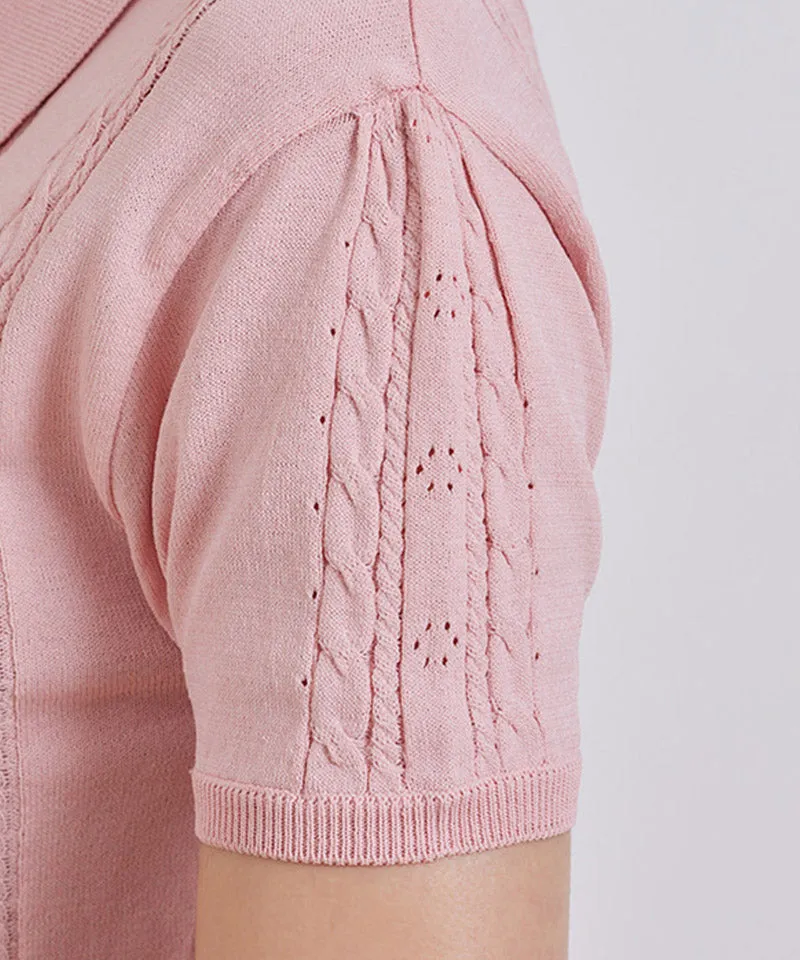 J.Jane Summer SCSI Polo Knit - Pink