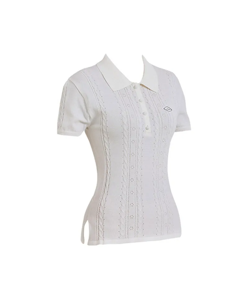 J.Jane Summer SCSI Polo Knit - White