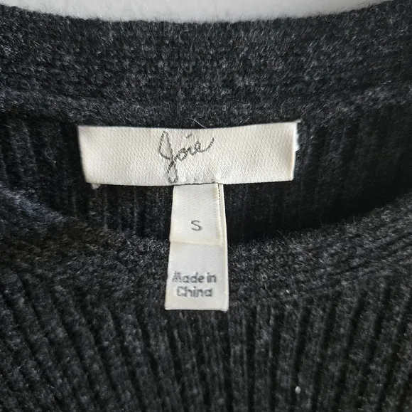 Joie Peronne B Wool Cashmere Long Sleeve Mini Gray Sweater Dress size small