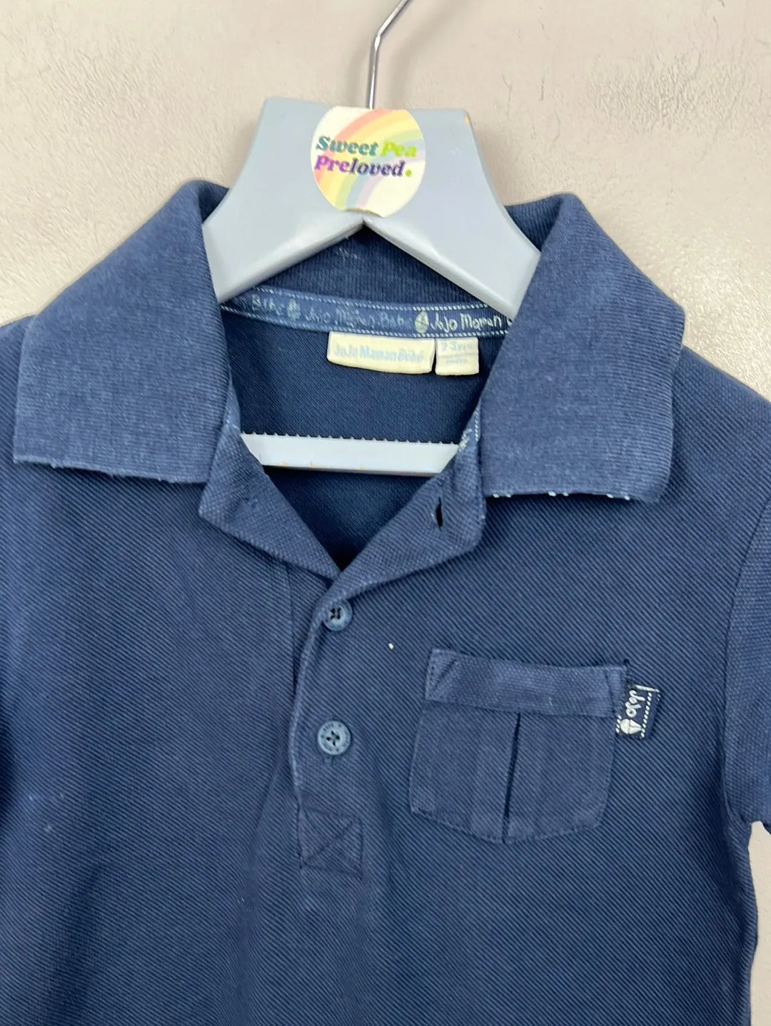 Jojo Maman Bebe Navy Polo 2-3y
