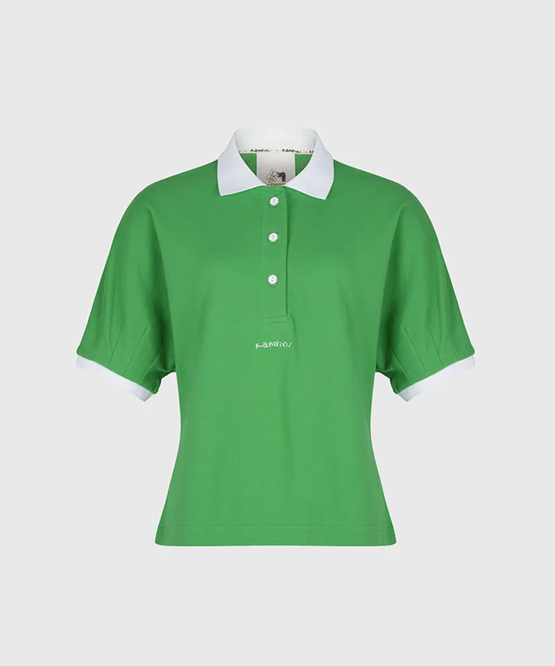 KANDINI Vivid Raglan Polo - Green