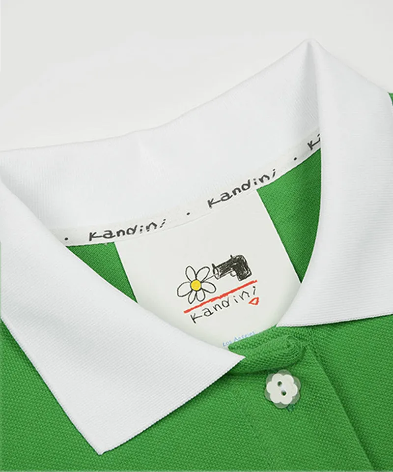 KANDINI Vivid Raglan Polo - Green