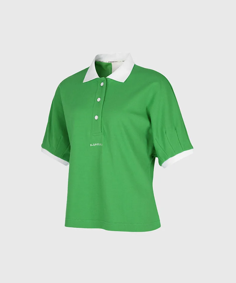 KANDINI Vivid Raglan Polo - Green