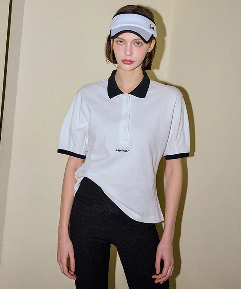 KANDINI Vivid Raglan Polo - Ivory