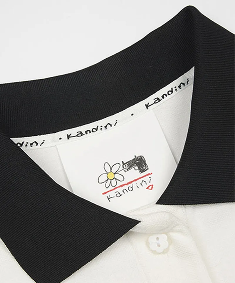 KANDINI Vivid Raglan Polo - Ivory