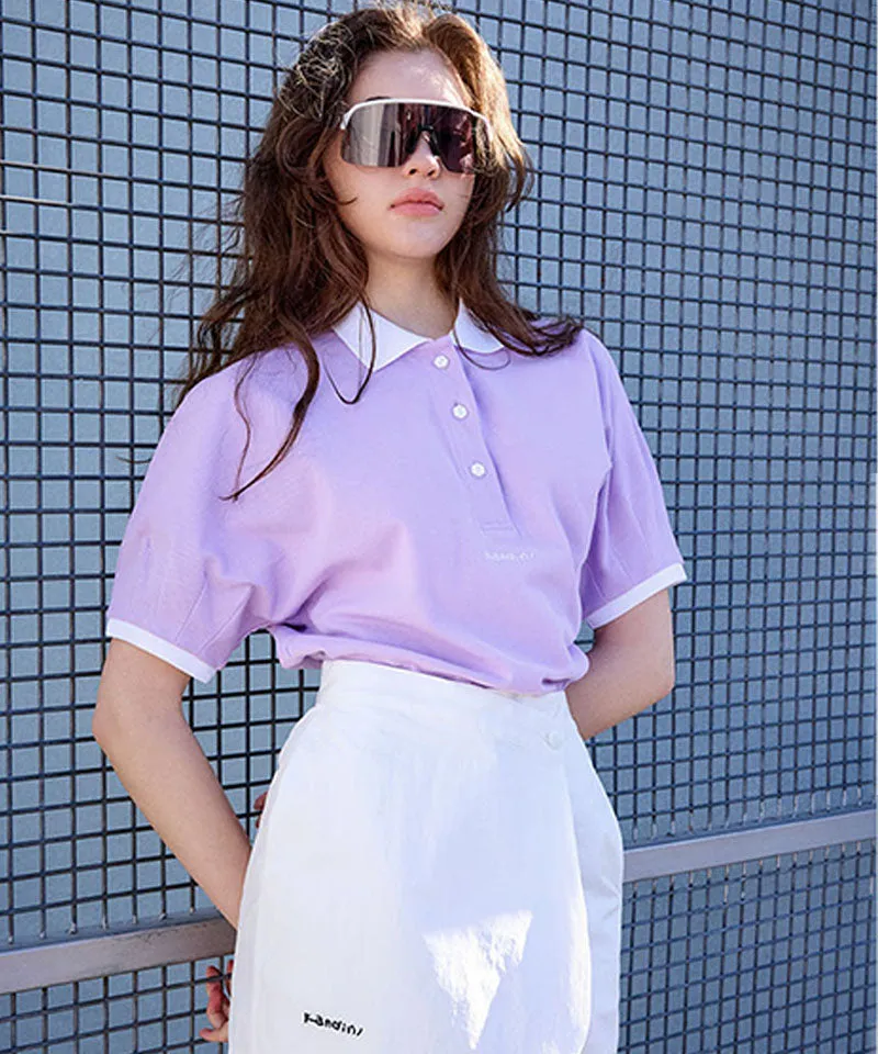 KANDINI Vivid Raglan Polo - Light Purple