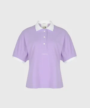 KANDINI Vivid Raglan Polo - Light Purple