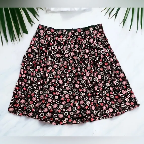 KATE SPADE New York $248 Baja Bound Pleated Mini Casa Flora Floral Skirt Size 12