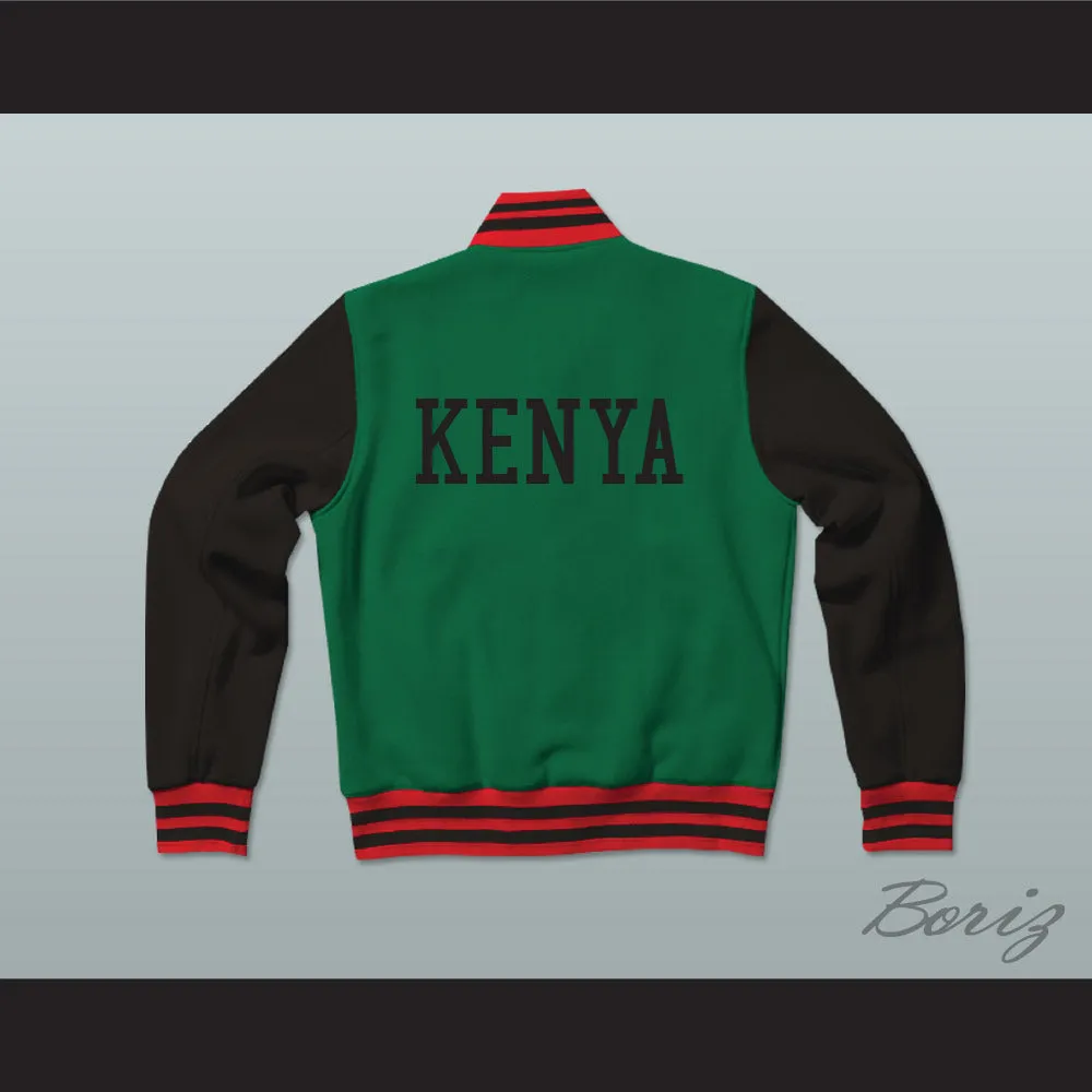 Kenya Varsity Letterman Jacket-Style Sweatshirt