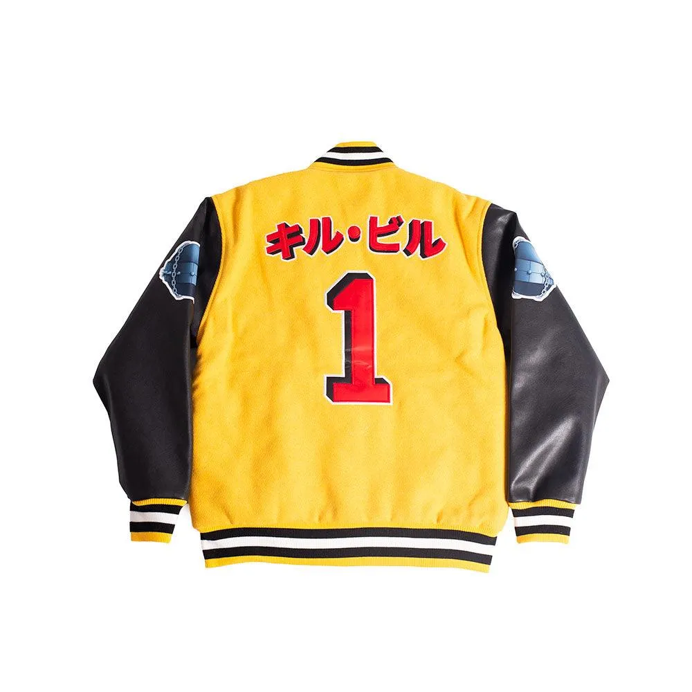 Kill Bill Varsity Jacket In Black/Yellow