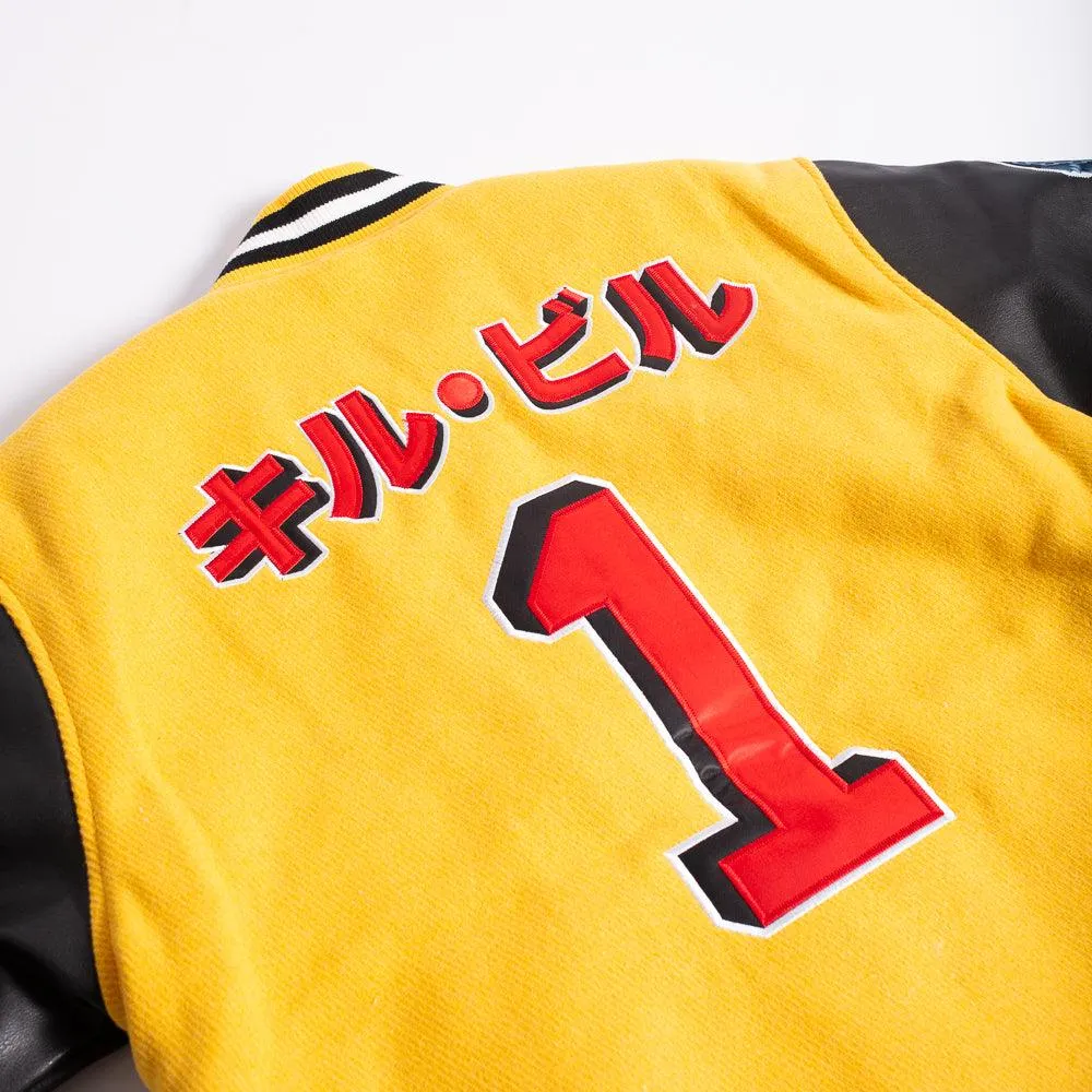 Kill Bill Varsity Jacket In Black/Yellow