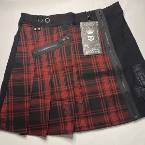 Killstar Calling Alice Tartan Plaid L Goth Punk Schoolgirl Mini Skirt KSRA002137