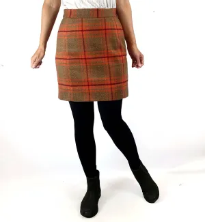 Kinki Gerlinki wool tartain knee length skirt size 8