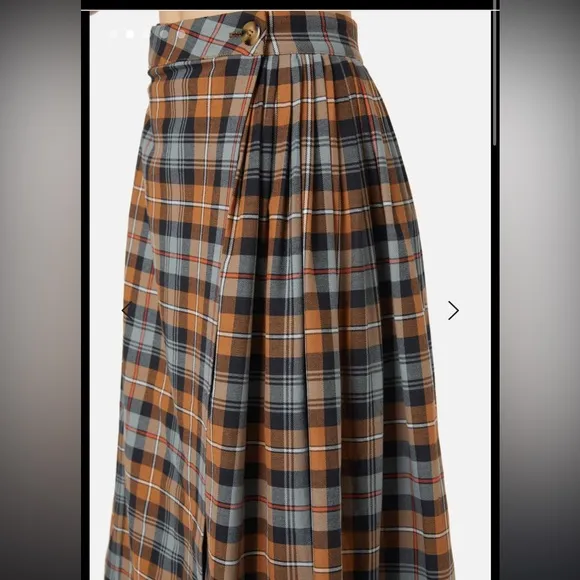 Kit Tartan Midi Skirt