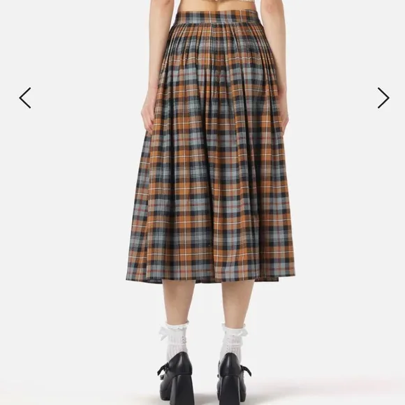 Kit Tartan Midi Skirt
