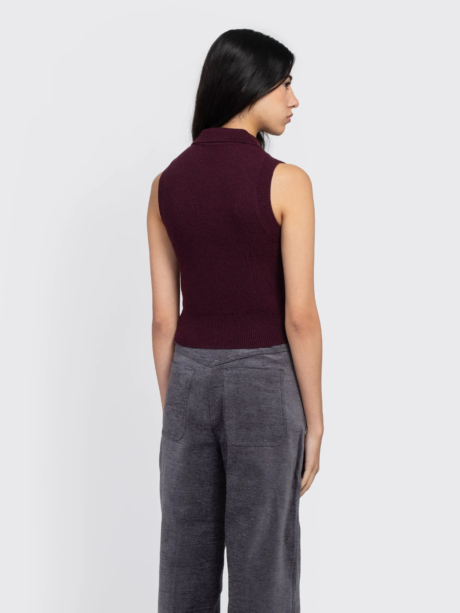 Knitted Polo Top