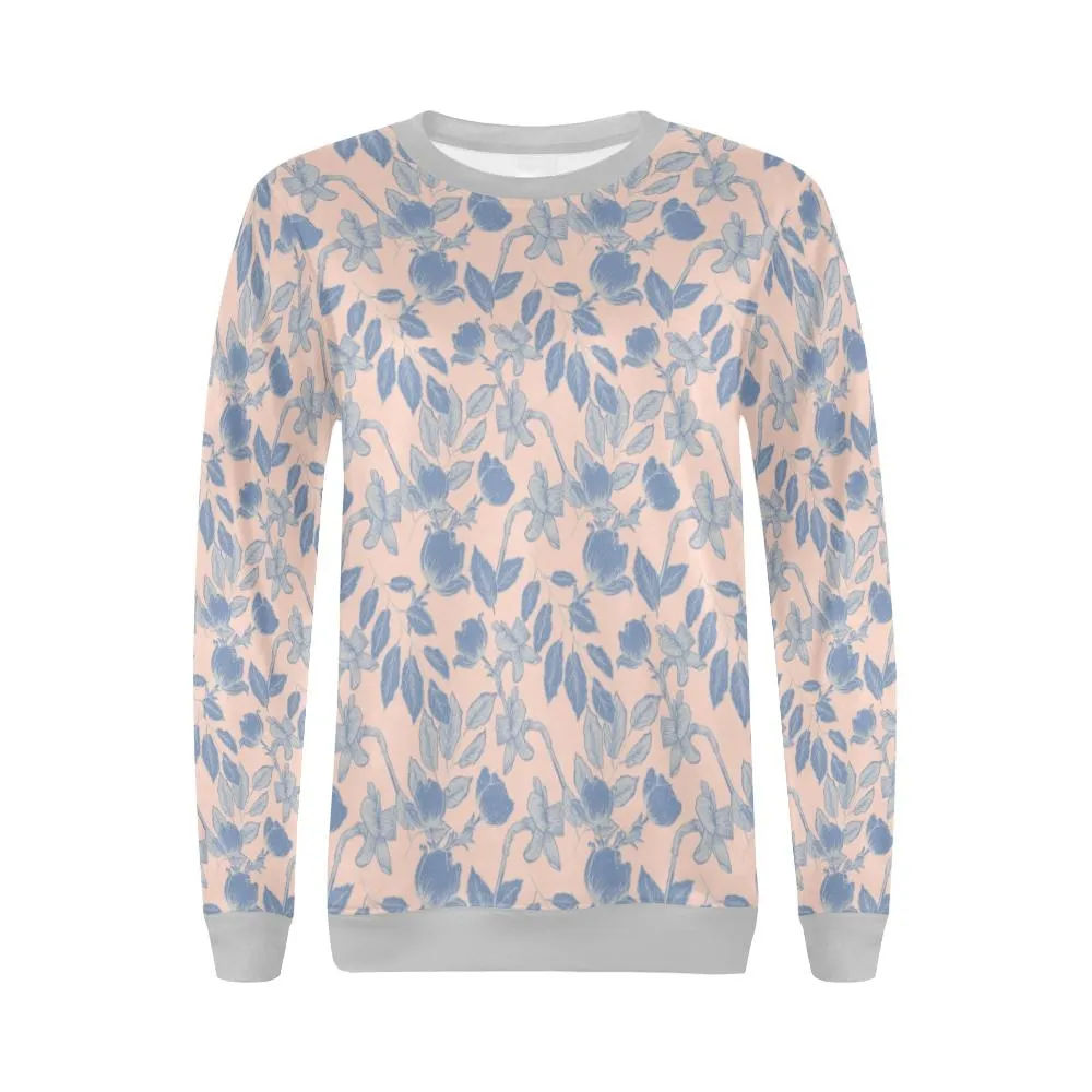 Lacey Pink Blue Crewneck Top