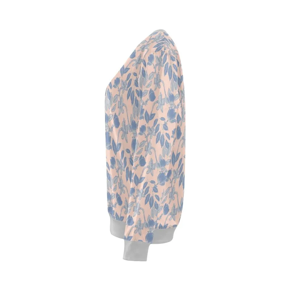 Lacey Pink Blue Crewneck Top