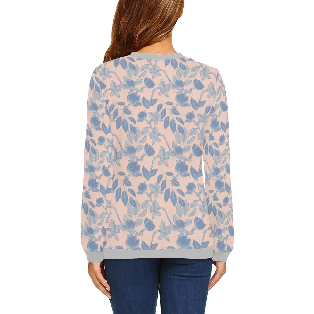 Lacey Pink Blue Crewneck Top