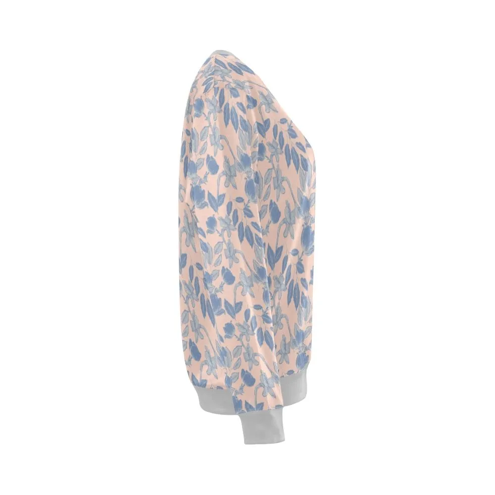 Lacey Pink Blue Crewneck Top
