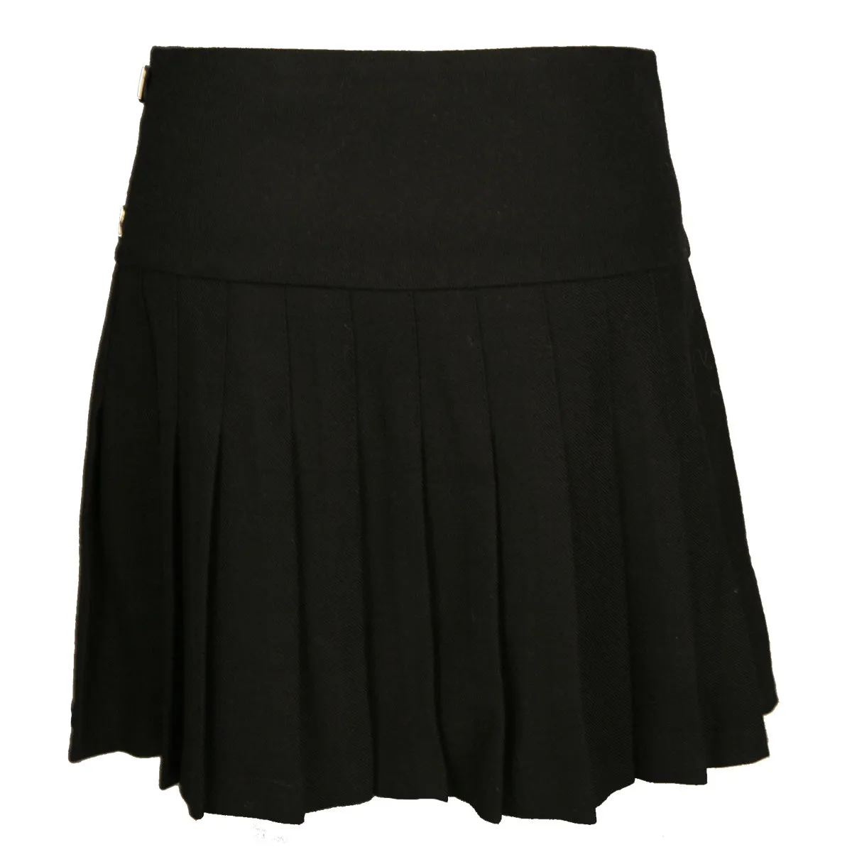 Ladies Tartan Billie Kilted Skirt Black
