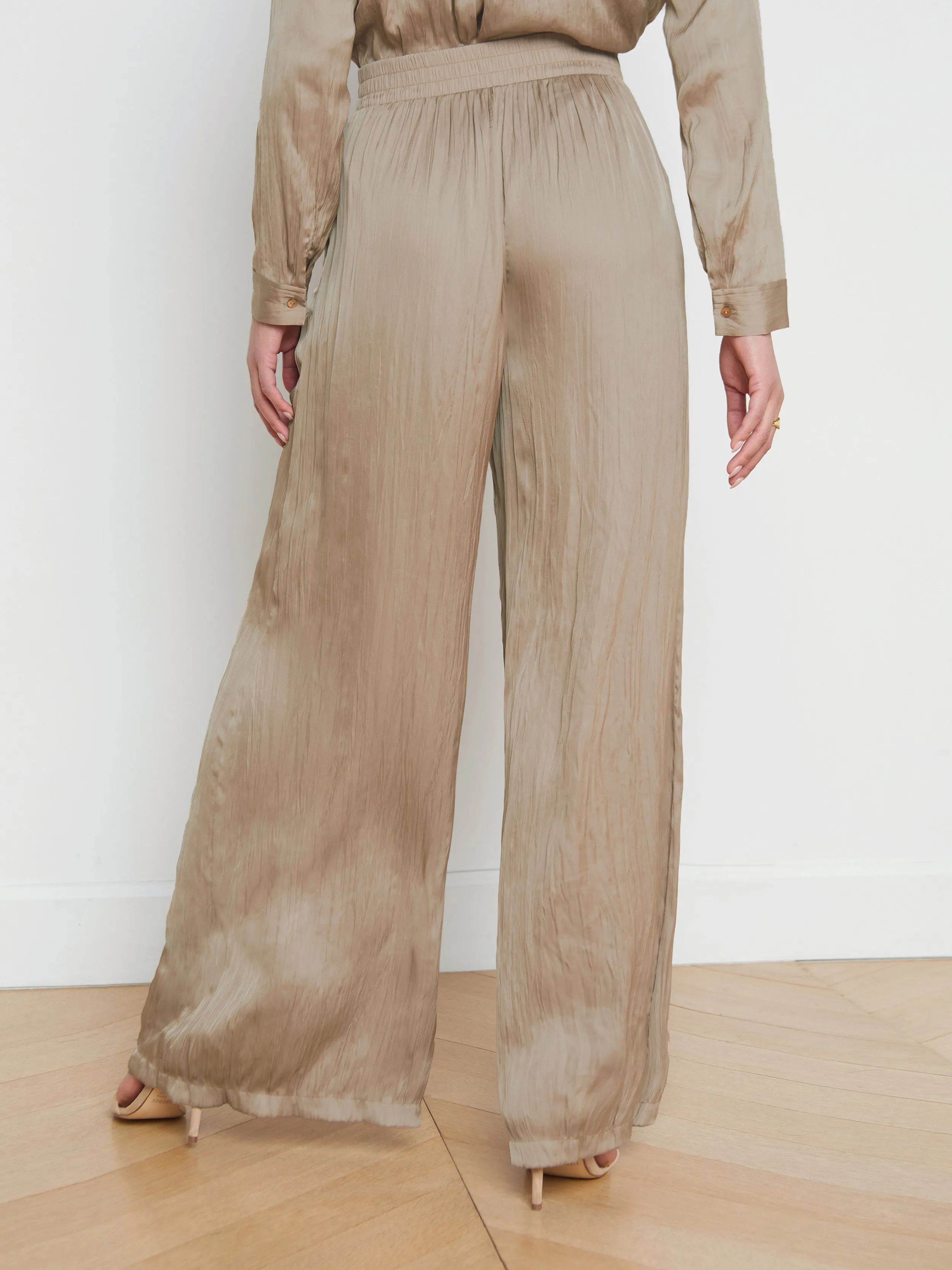 L'AGENCE - Lillian Wide Leg Pant - Cappuccino