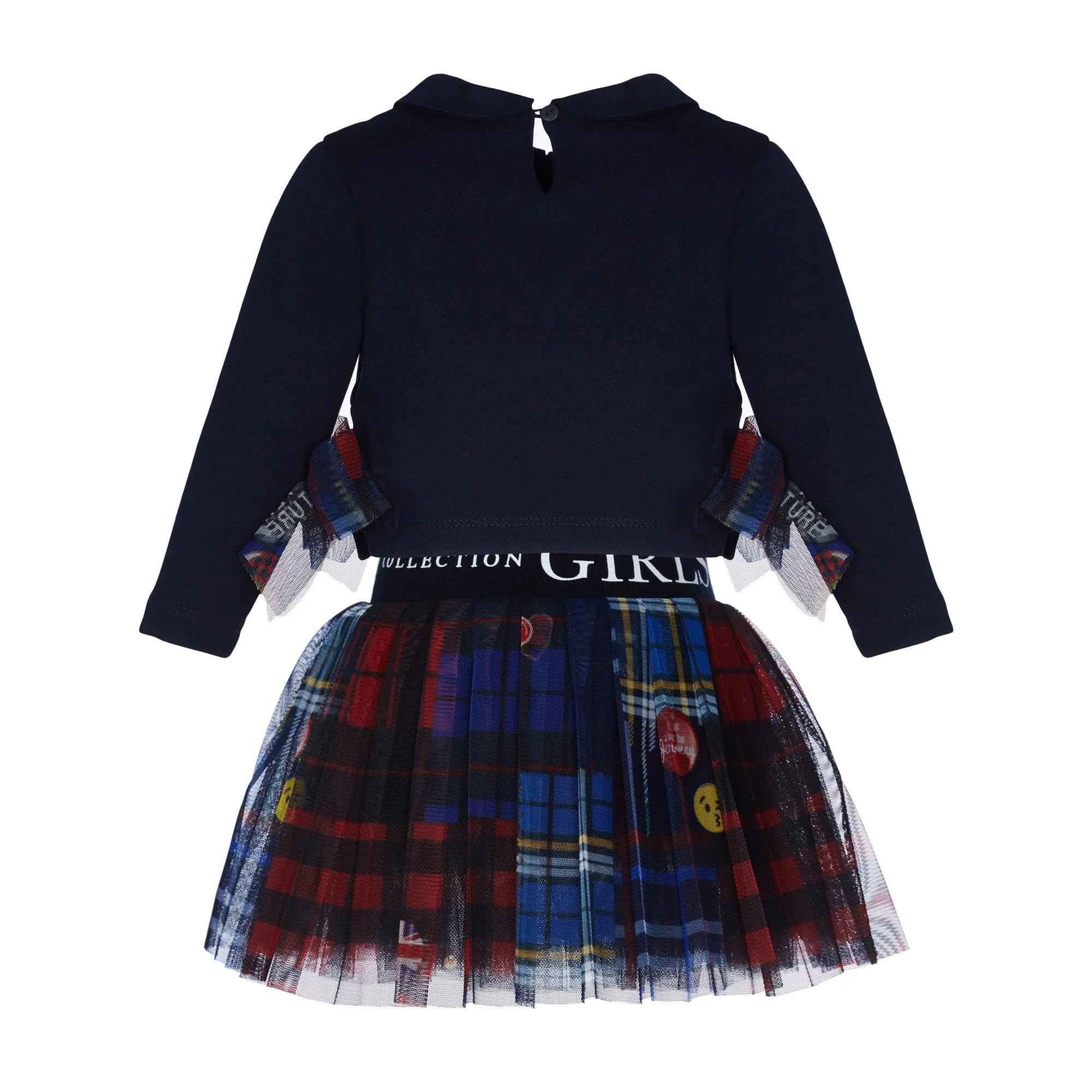 LAPIN HOUSE - Tartan Bear Skirt Set - Navy