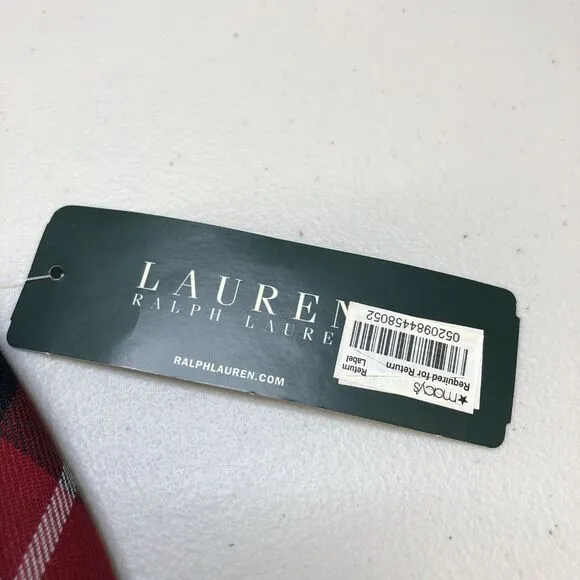 Lauren Ralph Lauren Skirt Red Tartan Plaid Ruffles Knee Length Pull On Women L