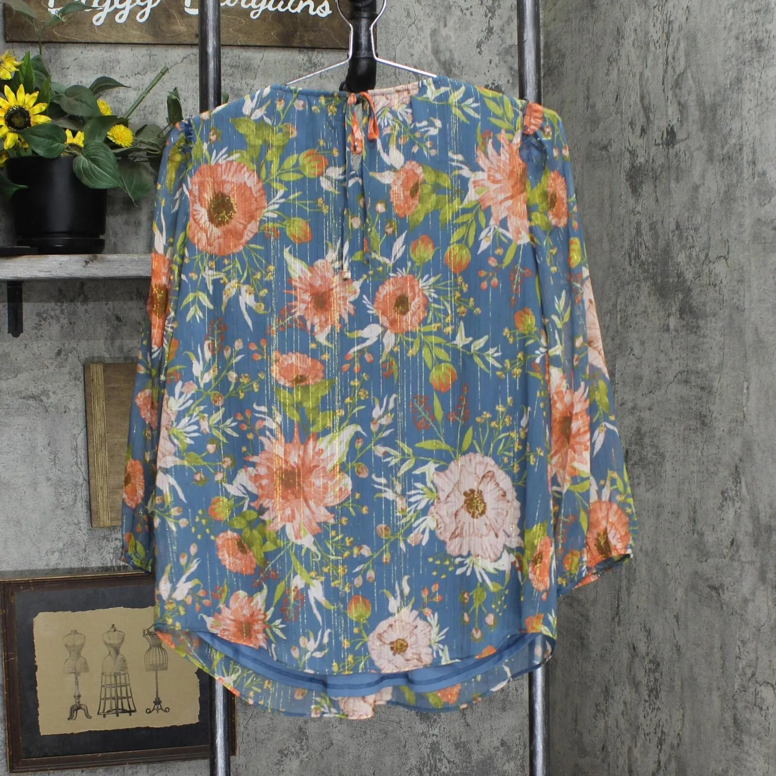 Lc Lauren Conrad Women's Flowy Puff Sleeve Top WL21W031RP4