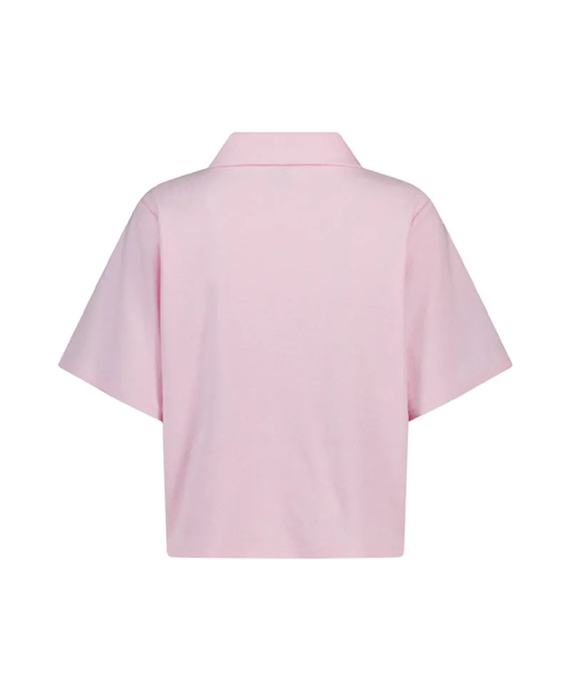 LE SONNET Terry Zip-Up T - Pink