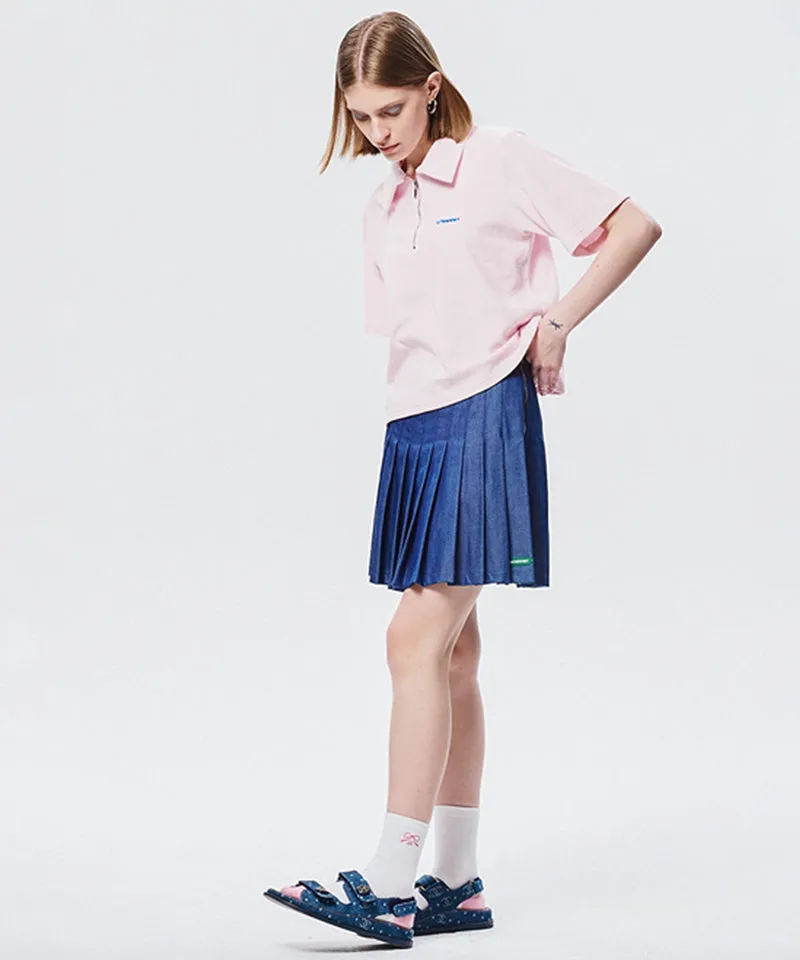 LE SONNET Terry Zip-Up T - Pink